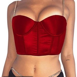 Red corset top size medium